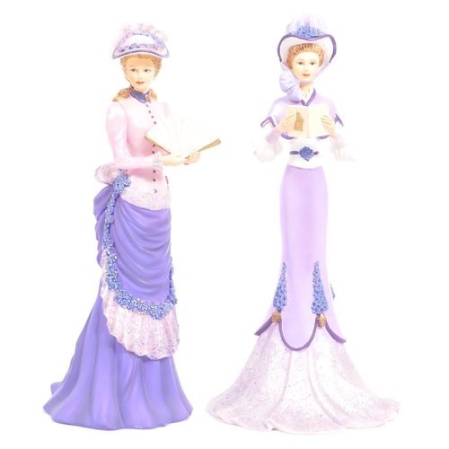 37 - A collection of 20th century figurines to include three Coalport figurines to include Elizabeth Eman... 