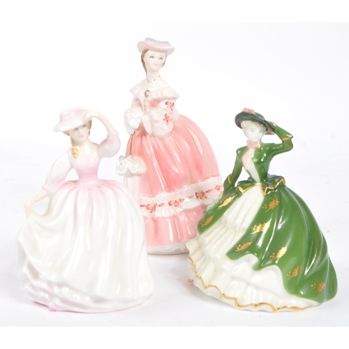 38 - Coalport - The Fashionable Victorians - A collection of 20th century miniature bone china figurines ... 