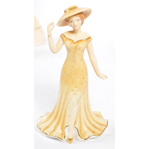 38 - Coalport - The Fashionable Victorians - A collection of 20th century miniature bone china figurines ... 