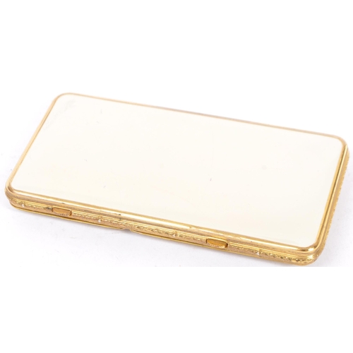 386 - Two vintage 20th century compacts and cigarette cases. To include 1920s  24K gold plated and enamel ... 