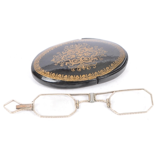 388 - A collection of early 20th century and vintage eyewear. To include a cased antique Lorgnette and pai... 