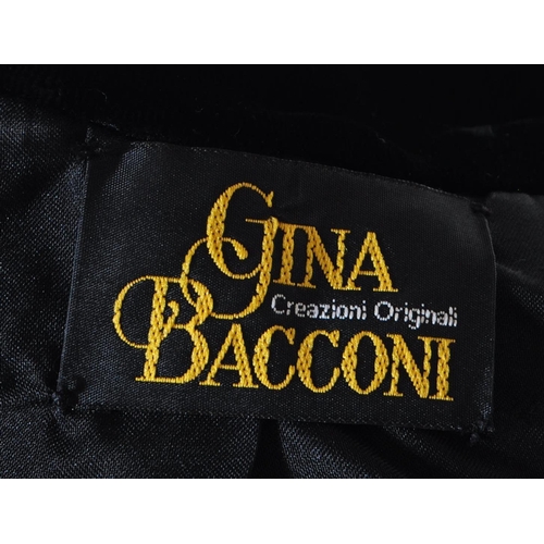 391 - Gina Bacconi - A vintage 20th century Gina Bacconi velvet beaded evening jacket accompanied by a vel... 