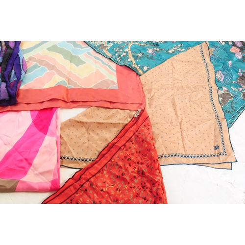 393 - Liberty & Jaeger - A collection of vintage 2oth century scarves. To include two vintage Liberty of L... 