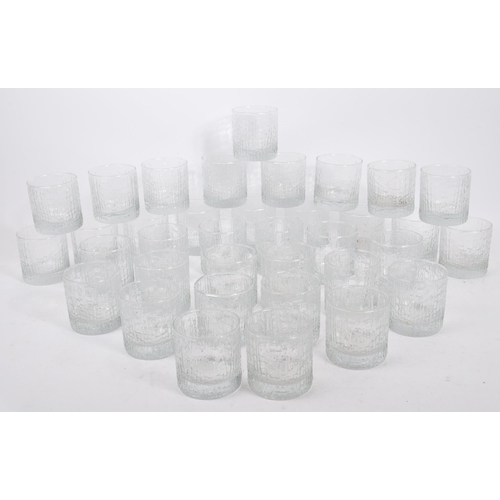 398 - Ravenhead - Finlandia - A set of 36 English art glass tumblers / drinking glasses. The set by Ravenh... 