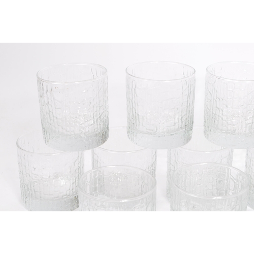 398 - Ravenhead - Finlandia - A set of 36 English art glass tumblers / drinking glasses. The set by Ravenh... 