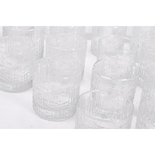 398 - Ravenhead - Finlandia - A set of 36 English art glass tumblers / drinking glasses. The set by Ravenh... 