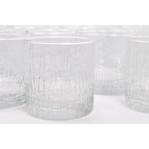 398 - Ravenhead - Finlandia - A set of 36 English art glass tumblers / drinking glasses. The set by Ravenh... 