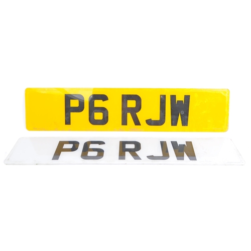 400 - Personalised vehicle car registration number plate. P6 RJW - With retention document V7778 assignmen... 