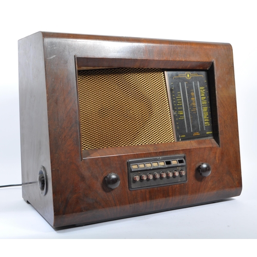 405 - A vintage mid 20th century Bush valve A. C. receiver type PB.12 radio. Of rectangular form with make... 