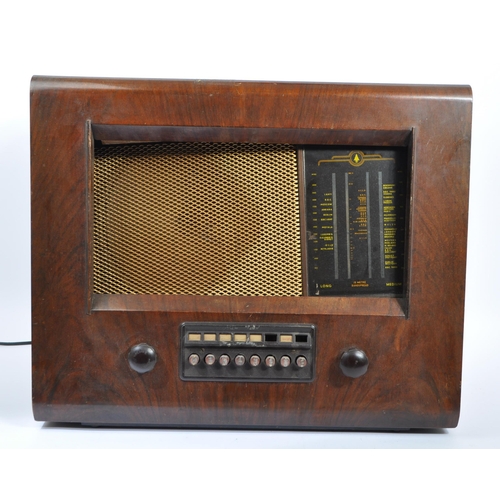 405 - A vintage mid 20th century Bush valve A. C. receiver type PB.12 radio. Of rectangular form with make... 