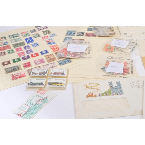 458 - A collection of Victorian 19th century & later UK franked and unfranked stamps in red album. The lot... 