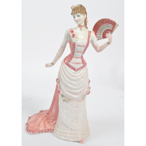 46 - Three limited edition 20th century bone china lady figurines to include Royal Worcester The Painted ... 