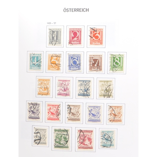 462 - A collection of two vintage 20th century Austrian Osterreich Davo stamps albums. The lot to include ... 