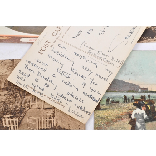 466 - Extensive early 20th century postcard accumulation of British views, approx. 4,000 in vintage leathe... 