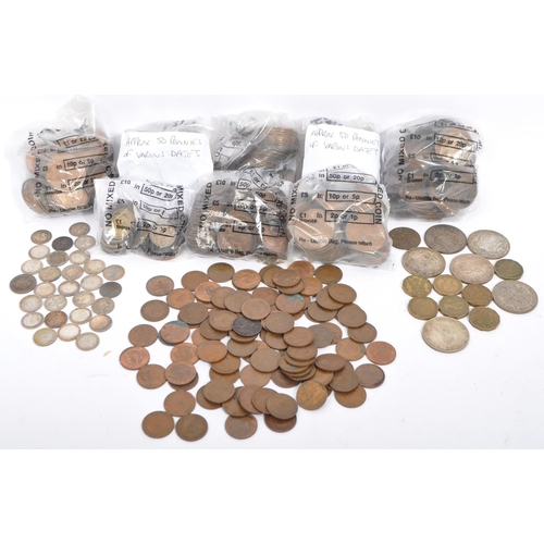 527 - A collection of 19th century and later UK and foreign circulated currency coins. To include 27 x sil... 