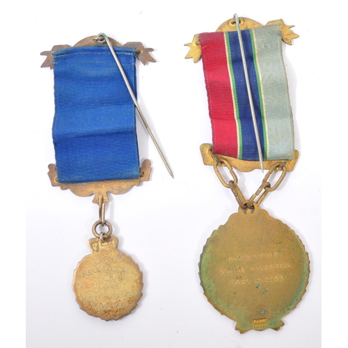 545 - Two mid 20th century circa 1960s RAOB (Royal Antediluvian Order of Buffaloes) medals, alongside acce... 