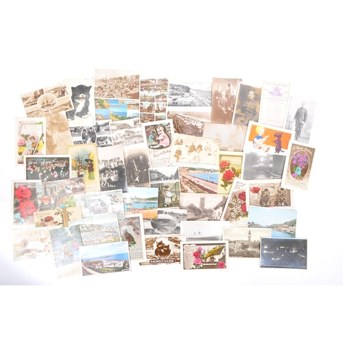 547 - A collection of early to mid 20th century greetings postcards. Comprising of humorous examples, fore... 