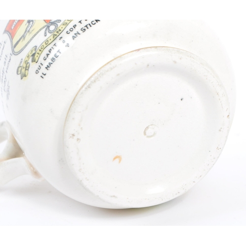 66 - A large early 1900's Victorian Tykes Motto Teacup and Saucer, inscribed for Tykes' Motto which reads... 