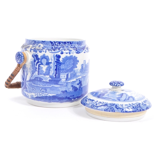 81 - Three mid century biscuit barrels and a lidded sugar pot. Comprising of a Copeland Spodes, England I... 