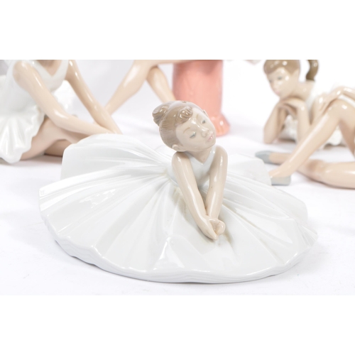 85 - Nao of Lladro - Collection of nine late 20th century Spanish porcelain china tableware figurines in ... 