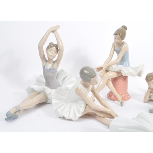 85 - Nao of Lladro - Collection of nine late 20th century Spanish porcelain china tableware figurines in ... 