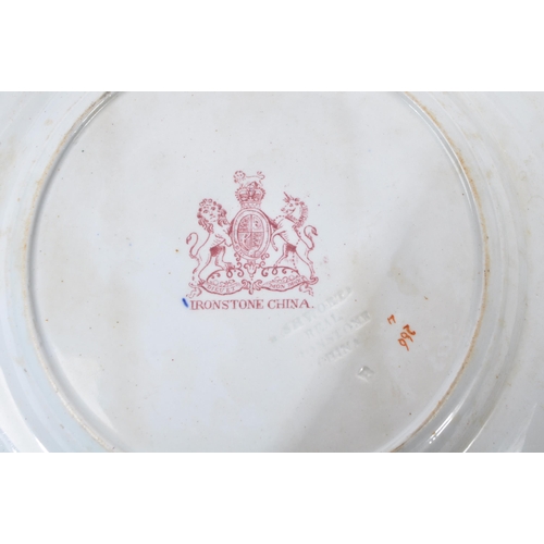 86 - A collection of three early Ironstone plates to include two Ashworth examples and another Masons. Al... 