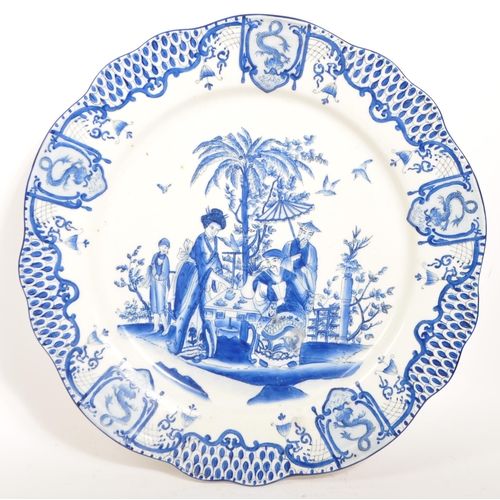 96 - A collection of 19th century and later Asian / English ceramic display cabinet plates. Including blu... 