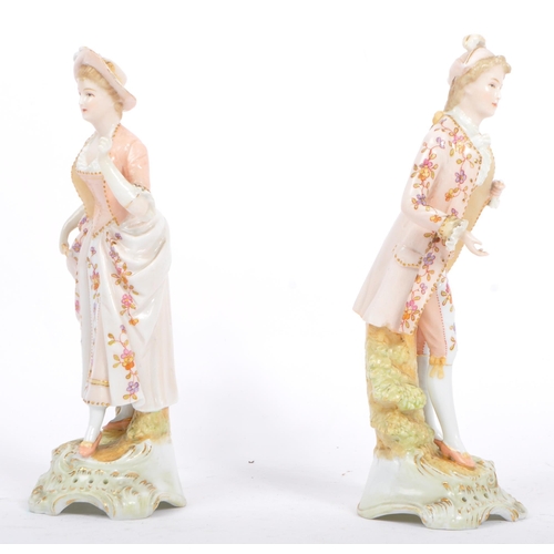 191 - A collection of three early 20th century Meissen style continental porcelain china figures. Comprisi... 