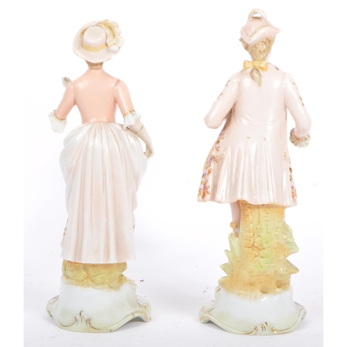 191 - A collection of three early 20th century Meissen style continental porcelain china figures. Comprisi... 