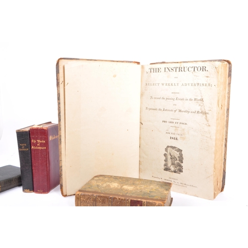 459 - A collection of five 19th and early 20th century bound books. The lot to include 'The Instructor and... 