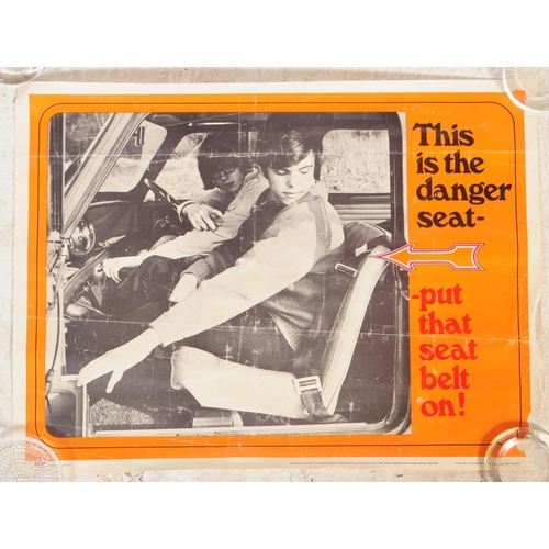 463 - A collection of five 20th century circa 1970s original posters for the safety of children. Typical d... 