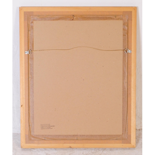 1041 - D. Chien - A 20th century Chinese print to depict a ink painting by D. Chien depicting a cat looking... 