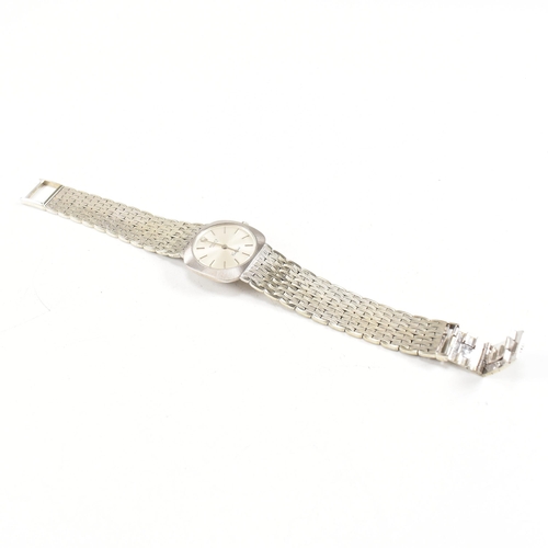 3 - A Rolex Cellini 18ct white gold wristwatch. The silvered dial with baton numerals having Coronet at ... 