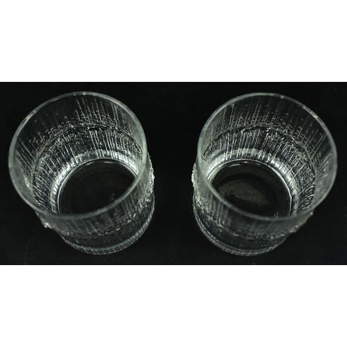 641 - Tapio Wirkkala for Iittala - Nivh Design - A pair retro 20th century 1970s Finnish glass drinking tu... 