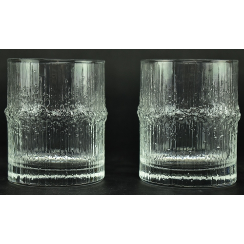 641 - Tapio Wirkkala for Iittala - Nivh Design - A pair retro 20th century 1970s Finnish glass drinking tu... 