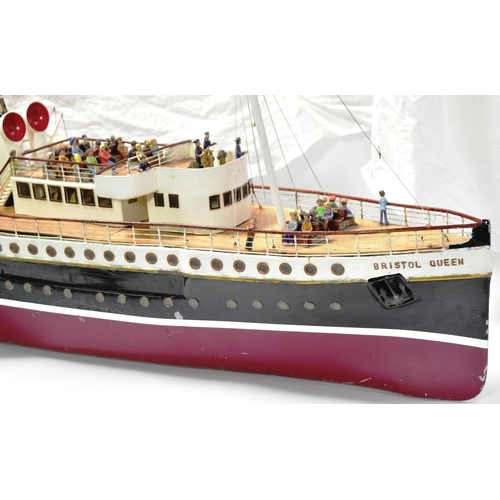 1 - PS Bristol Queen - a large scale hand built model of the Bristol Queen passenger vessel that operate... 