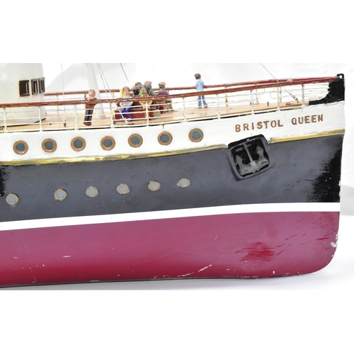 1 - PS Bristol Queen - a large scale hand built model of the Bristol Queen passenger vessel that operate... 