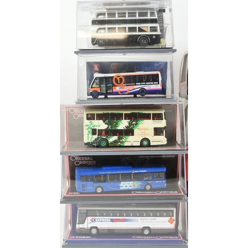 102 - Diecast - a collection of x15 Corgi Original Omnibus 1/76 scale boxed diecast model buses. Various c... 