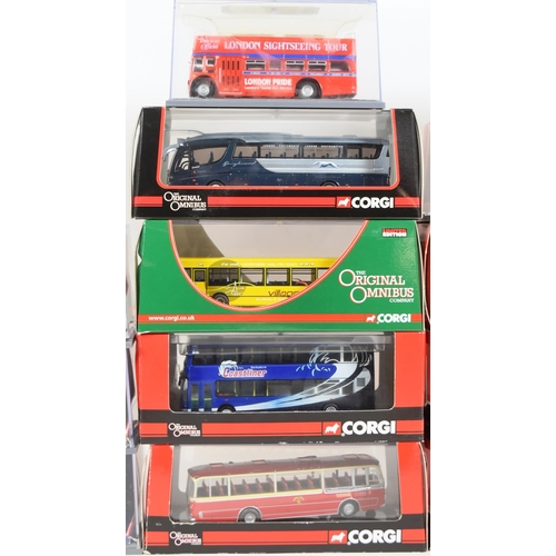 102 - Diecast - a collection of x15 Corgi Original Omnibus 1/76 scale boxed diecast model buses. Various c... 