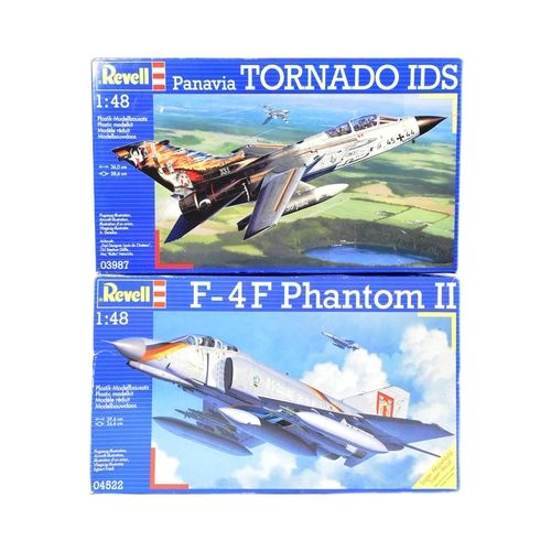 11 - Model Kits - x2 Revell made 1/48 scale model kits comprising a factory sealed F-4F Phantom II and an... 