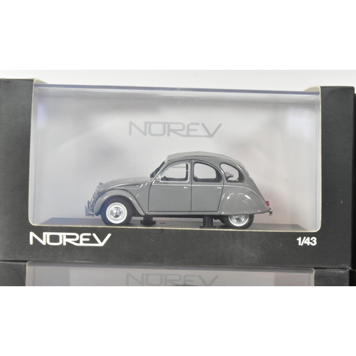 122 - Diecast - a collection of x4 Norev mode 1/43 scale diecast model Citroen car models comprising 2CV A... 