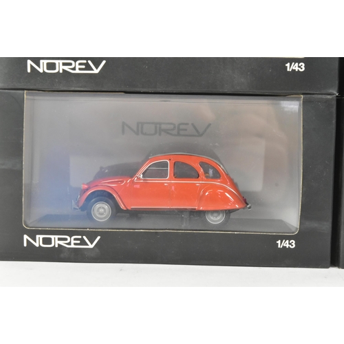 122 - Diecast - a collection of x4 Norev mode 1/43 scale diecast model Citroen car models comprising 2CV A... 