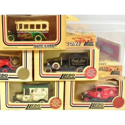 123 - Diecast - a large collection of vintage Lledo Days Gone diecast model cars and other vehicles to inc... 