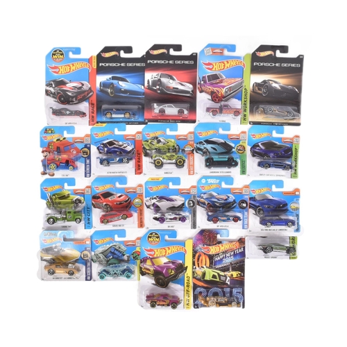 128 - Hot Wheels - Mattel - a collection of x20 assorted 2010s Mattel made HotWheels carded diecast models... 