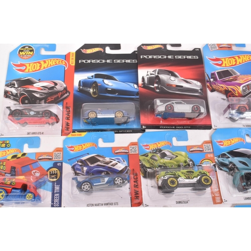 128 - Hot Wheels - Mattel - a collection of x20 assorted 2010s Mattel made HotWheels carded diecast models... 