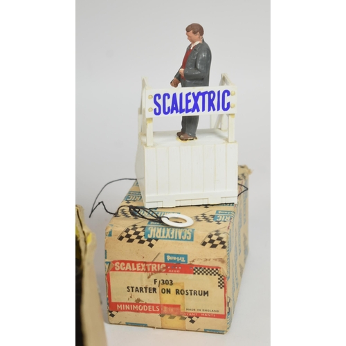 131 - Scalextric - a vintage Triang Scalextric set No. 35 along with a boxed Rostrum Starter. The set cont... 