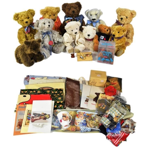 140 - Teddy Bears - a large collection of assorted soft toy teddy bears and teddy bear memorabilia. Bears ... 