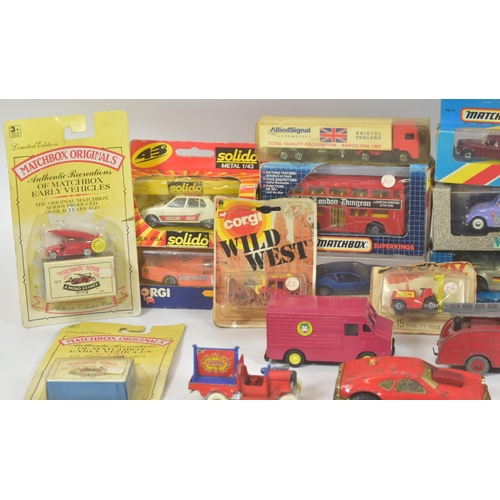 141 - Diecast - a collection of vintage diecast model cars and other vehicles comprising; vintage Matchbox... 