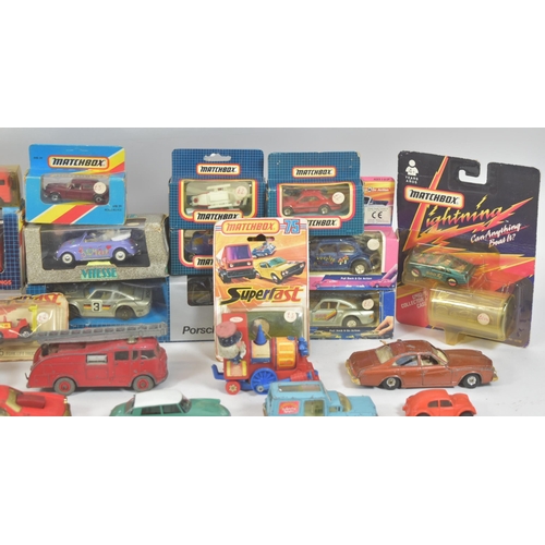 141 - Diecast - a collection of vintage diecast model cars and other vehicles comprising; vintage Matchbox... 