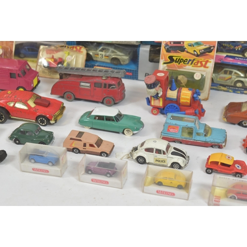 141 - Diecast - a collection of vintage diecast model cars and other vehicles comprising; vintage Matchbox... 